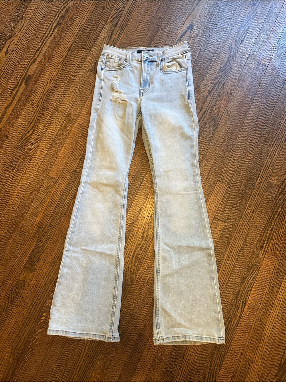 Aeropostale High Rise Flare Jean Light Wash